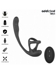 ADDICTED TOYS PLUG ANAL VIBRACION Y WAVING 360º Y ESTIMULADOR TESTICULOS